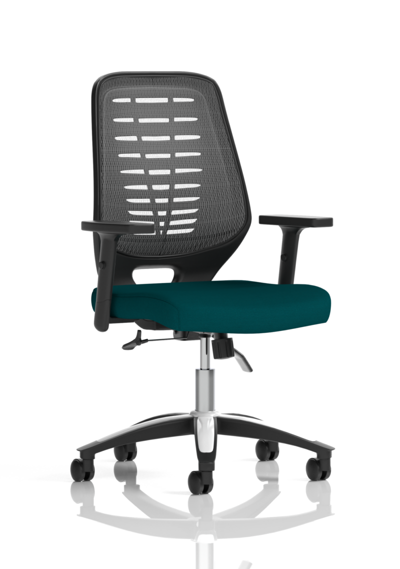 Relay Medium Mesh Back Task Operator Office Chair with Arms - Image 54