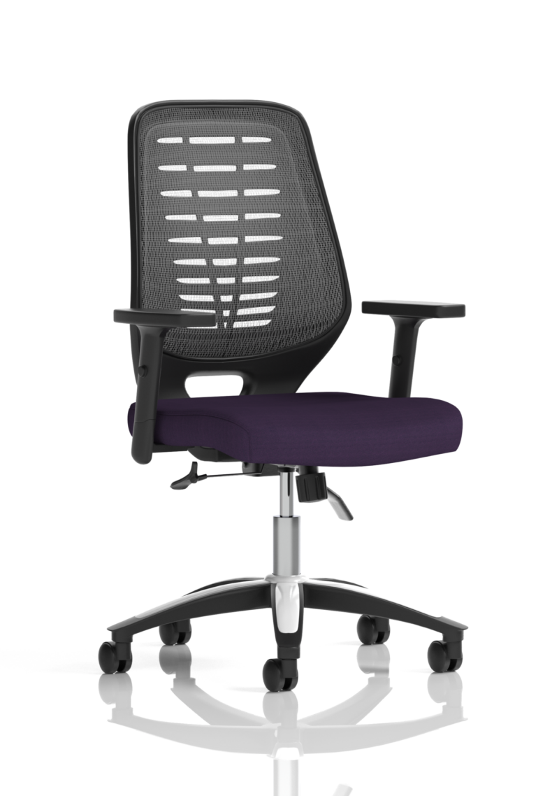 Relay Medium Mesh Back Task Operator Office Chair with Arms - Image 55