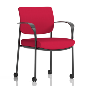 Brunswick Deluxe Medium Back Stacking Visitor Office Chair with Arms with Castors Bespoke - Image 17