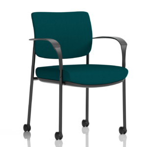 Brunswick Deluxe Medium Back Stacking Visitor Office Chair with Arms with Castors Bespoke - Image 19