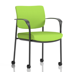 Brunswick Deluxe Medium Back Stacking Visitor Office Chair with Arms with Castors Bespoke - Image 20