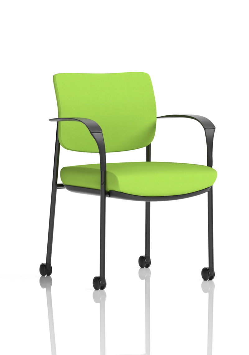 Brunswick Deluxe Medium Back Stacking Visitor Office Chair with Arms with Castors Bespoke - Image 20