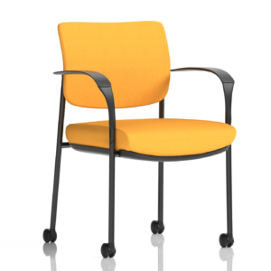 Brunswick Deluxe Medium Back Stacking Visitor Office Chair with Arms with Castors Bespoke - Image 21