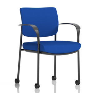 Brunswick Deluxe Medium Back Stacking Visitor Office Chair with Arms with Castors Bespoke - Image 22