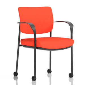 Brunswick Deluxe Medium Back Stacking Visitor Office Chair with Arms with Castors Bespoke - Image 23