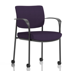 Brunswick Deluxe Medium Back Stacking Visitor Office Chair with Arms with Castors Bespoke - Image 24