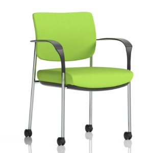 Brunswick Deluxe Medium Back Stacking Visitor Office Chair with Arms with Castors Bespoke - Image 28