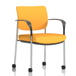 Brunswick Deluxe Medium Back Stacking Visitor Office Chair with Arms with Castors Bespoke - Image 29