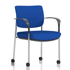 Brunswick Deluxe Medium Back Stacking Visitor Office Chair with Arms with Castors Bespoke - Image 30