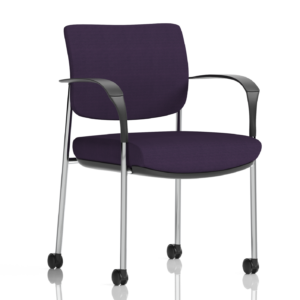 Brunswick Deluxe Medium Back Stacking Visitor Office Chair with Arms with Castors Bespoke - Image 32