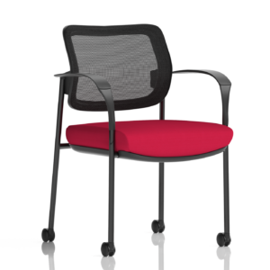 Brunswick Deluxe Medium Back Stacking Visitor Office Chair with Arms with Castors Bespoke - Image 33