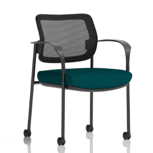 Brunswick Deluxe Medium Back Stacking Visitor Office Chair with Arms with Castors Bespoke - Image 35