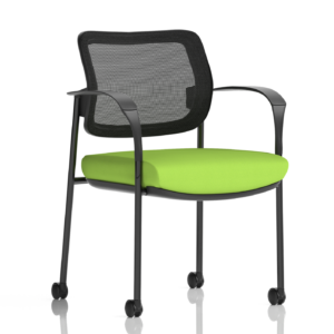 Brunswick Deluxe Medium Back Stacking Visitor Office Chair with Arms with Castors Bespoke - Image 36