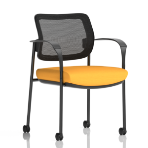 Brunswick Deluxe Medium Back Stacking Visitor Office Chair with Arms with Castors Bespoke - Image 37
