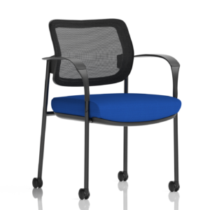 Brunswick Deluxe Medium Back Stacking Visitor Office Chair with Arms with Castors Bespoke - Image 38