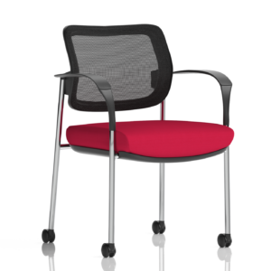Brunswick Deluxe Medium Back Stacking Visitor Office Chair with Arms with Castors Bespoke - Image 41