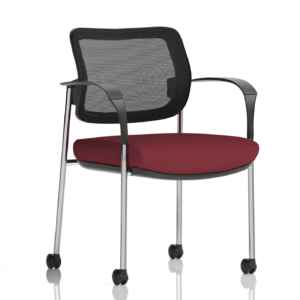Brunswick Deluxe Medium Back Stacking Visitor Office Chair with Arms with Castors Bespoke - Image 42