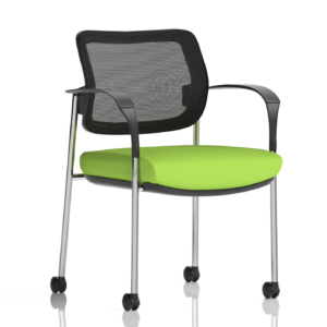 Brunswick Deluxe Medium Back Stacking Visitor Office Chair with Arms with Castors Bespoke - Image 44