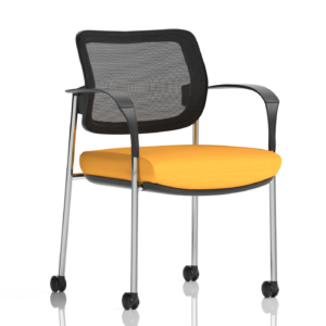 Brunswick Deluxe Medium Back Stacking Visitor Office Chair with Arms with Castors Bespoke - Image 45