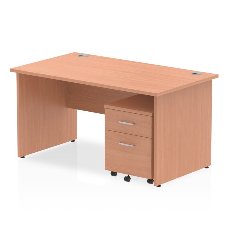 Impulse Panel End Straight Desk With Mobile Pedestal - Image 13