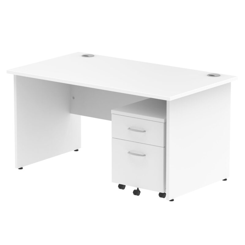 Impulse Panel End Straight Desk With Mobile Pedestal - Image 23