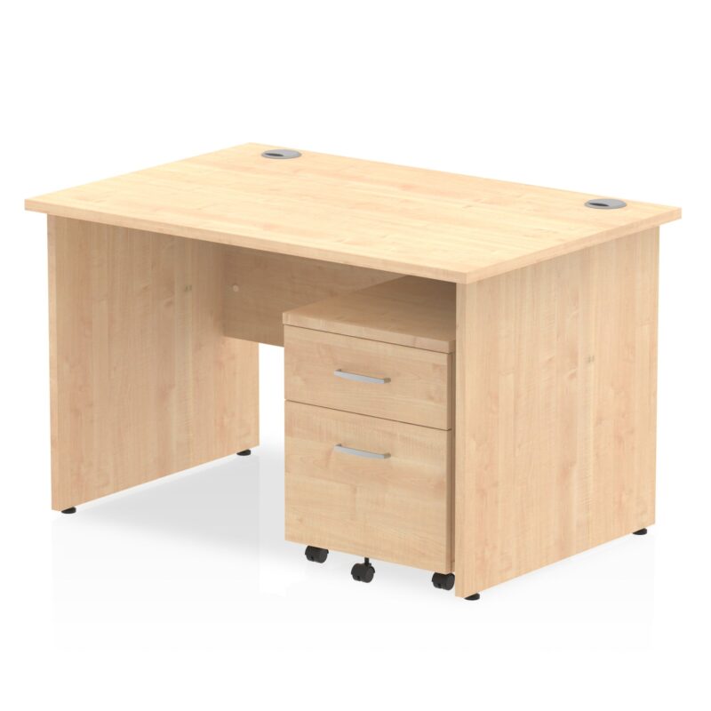 Impulse Panel End Straight Desk With Mobile Pedestal - Image 5