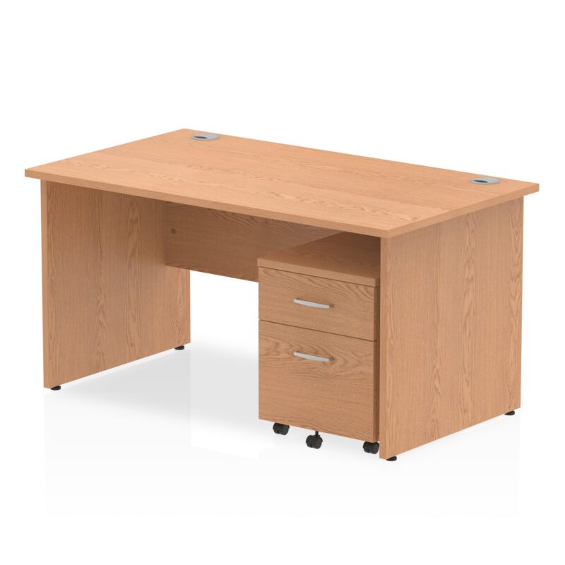 Impulse Panel End Straight Desk With Mobile Pedestal - Image 19