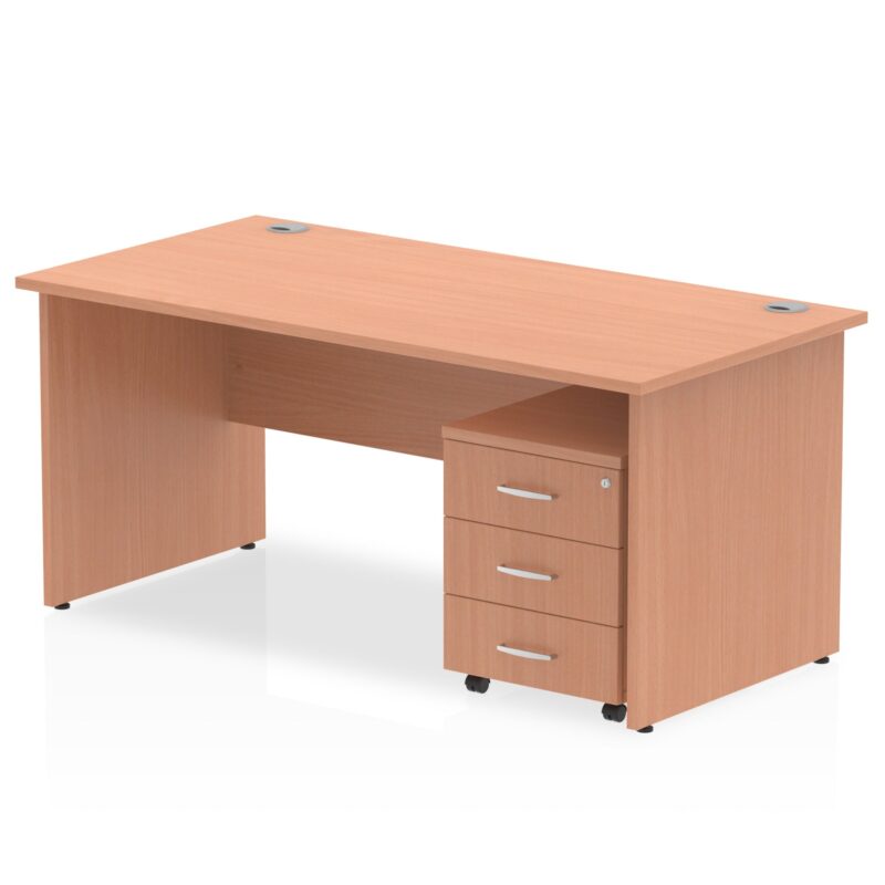 Impulse Panel End Straight Desk With Mobile Pedestal - Image 26