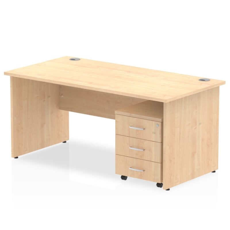 Impulse Panel End Straight Desk With Mobile Pedestal - Image 42