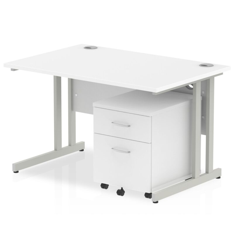 Impulse 1200mm Cantilever Straight Desk With Mobile Pedestal - Image 15