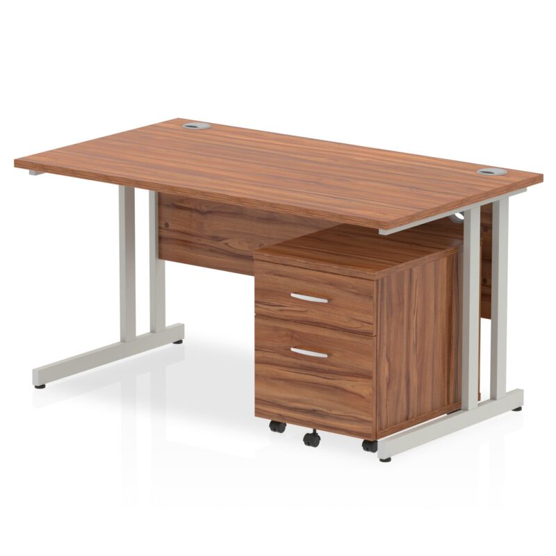 Impulse 1400mm Cantilever Straight Desk With Mobile Pedestal - Image 12