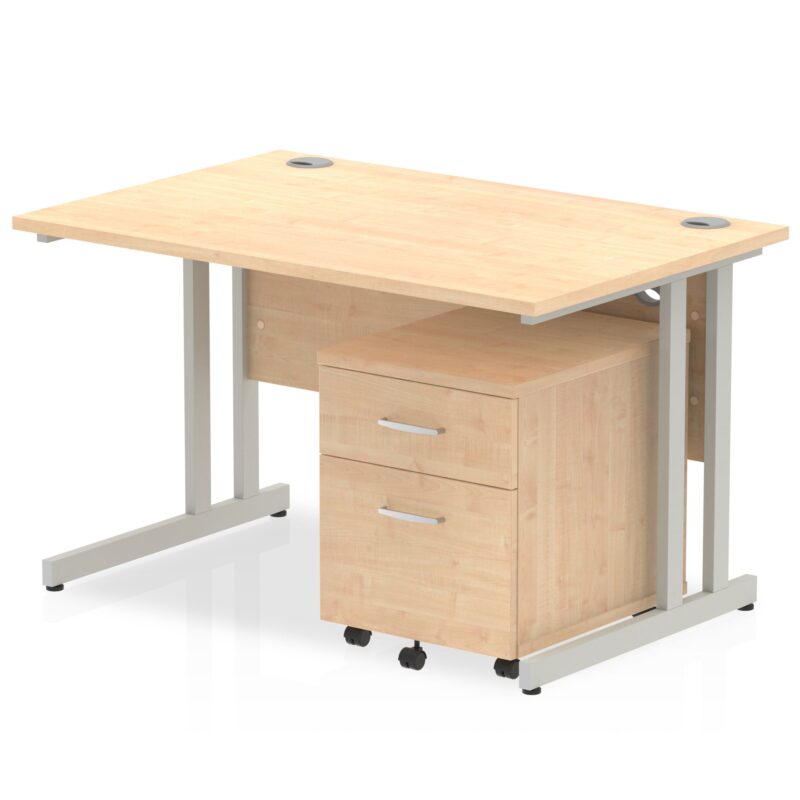 Impulse 1200mm Cantilever Straight Desk With Mobile Pedestal - Image 12
