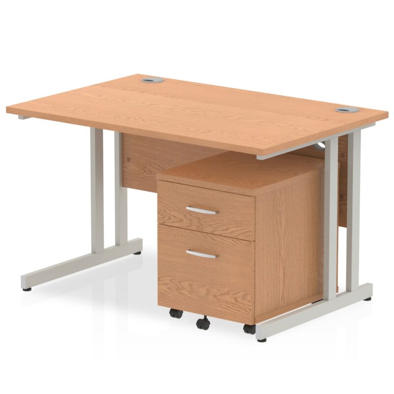 Impulse 1200mm Cantilever Straight Desk With Mobile Pedestal - Image 21