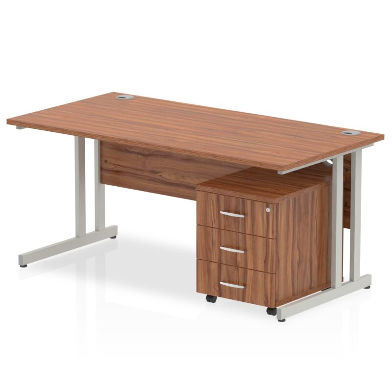 Impulse 1400mm Cantilever Straight Desk With Mobile Pedestal - Image 13