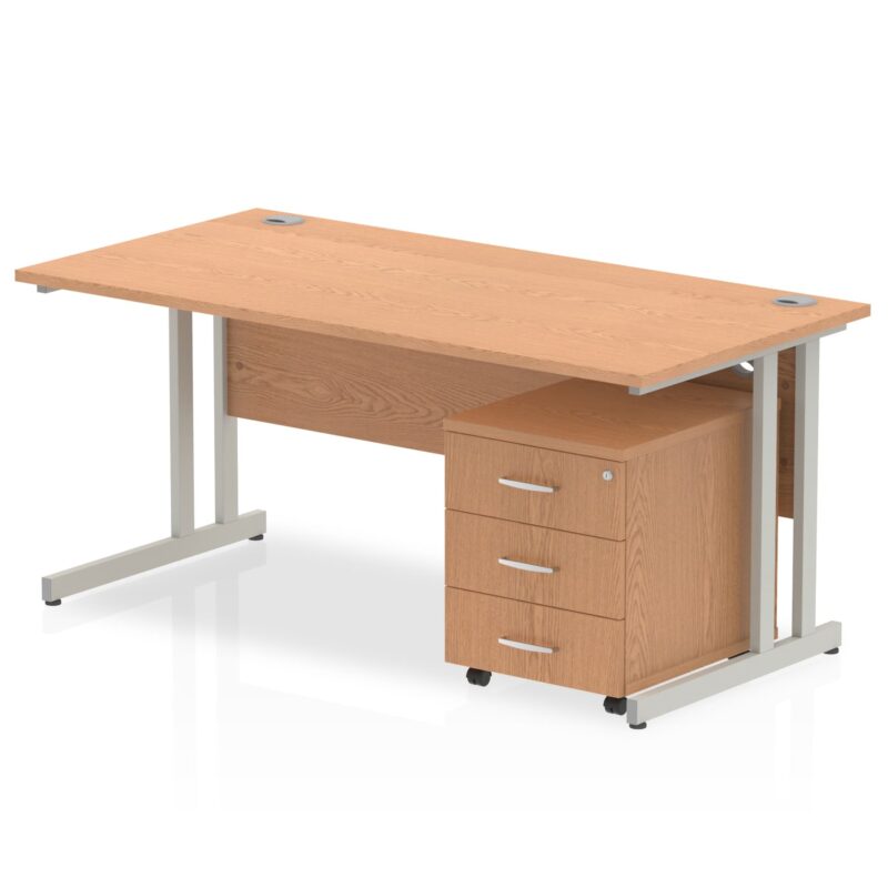 Impulse 1200mm Cantilever Straight Desk With Mobile Pedestal - Image 6