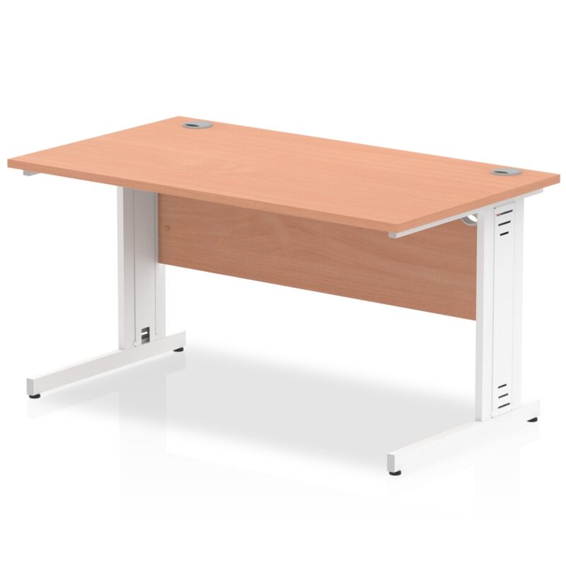 Impulse 1400mm Straight Desk Cable Managed Leg - Image 2