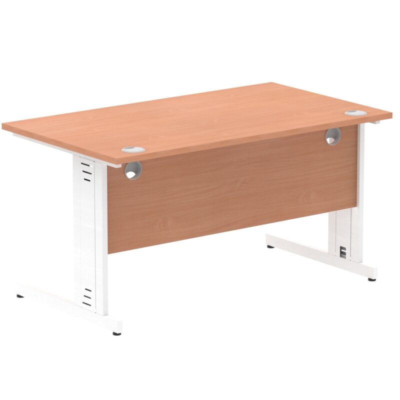 Impulse 1400mm Straight Desk Cable Managed Leg - Image 67
