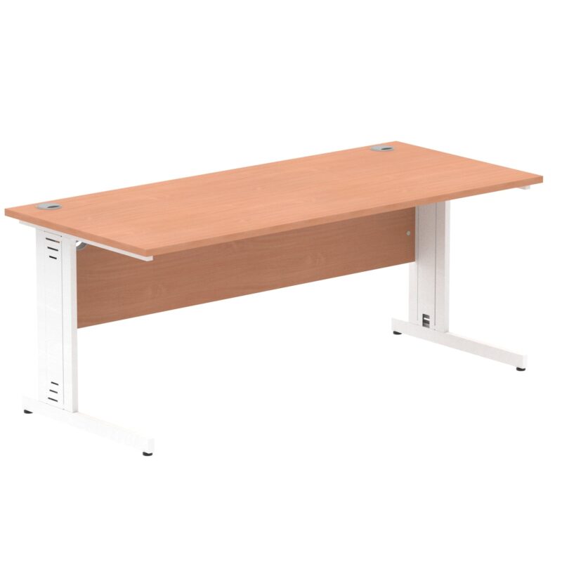 Impulse 1800mm Straight Desk Cable Managed Leg - Image 63