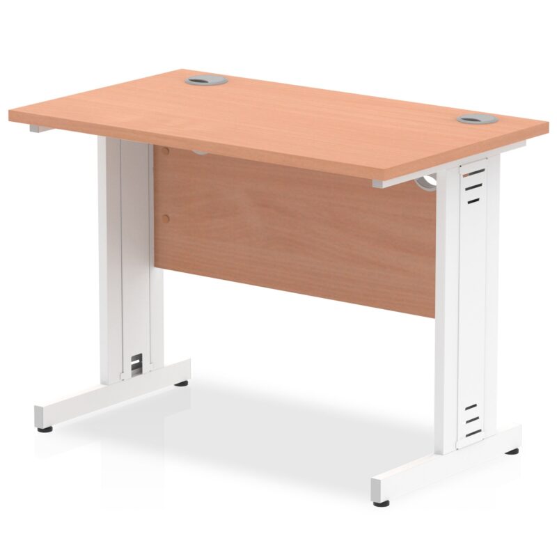 Impulse 1000mm Slimline Desk Cable Managed Leg - Image 2