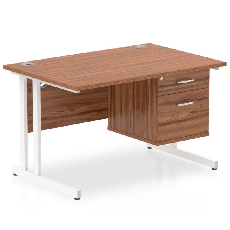 OE - Impulse 1200mm Cantilever Straight Desk With Single Fixed Pedestal - Image 10
