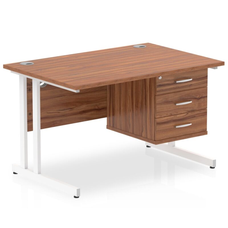 OE - Impulse 1200mm Cantilever Straight Desk With Single Fixed Pedestal - Image 12