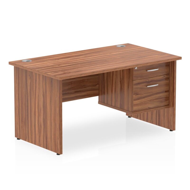 OE - Impulse 1400mm Panel End Straight Desk With Single Fixed Pedestal - Image 5