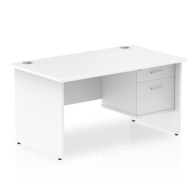 OE - Impulse 1400mm Panel End Straight Desk With Single Fixed Pedestal - Image 7