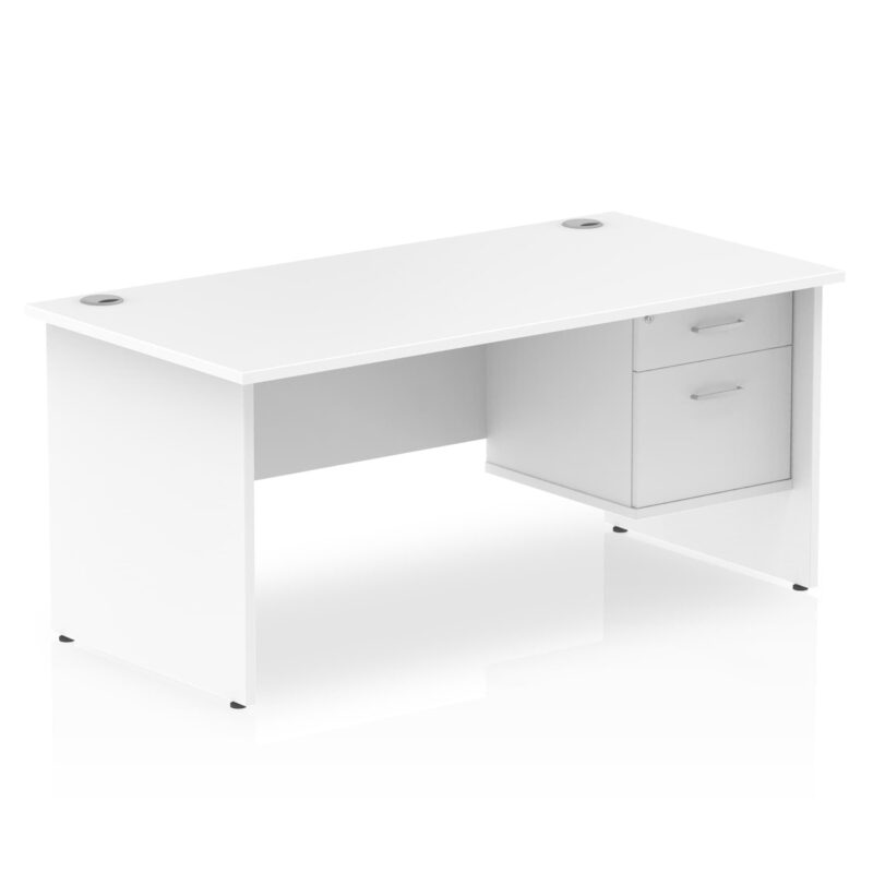 OE - Impulse 1600mm Panel End Straight Desk With Single Fixed Pedestal - Image 7
