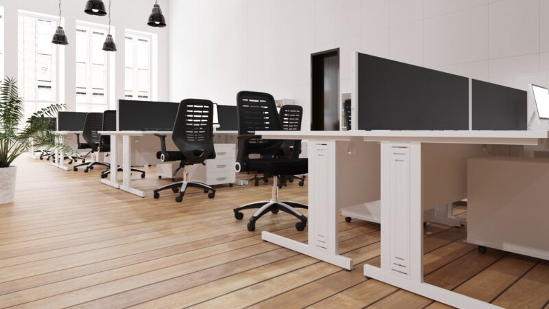 Impulse 1000mm Straight Desk Cable Managed Leg - Image 80