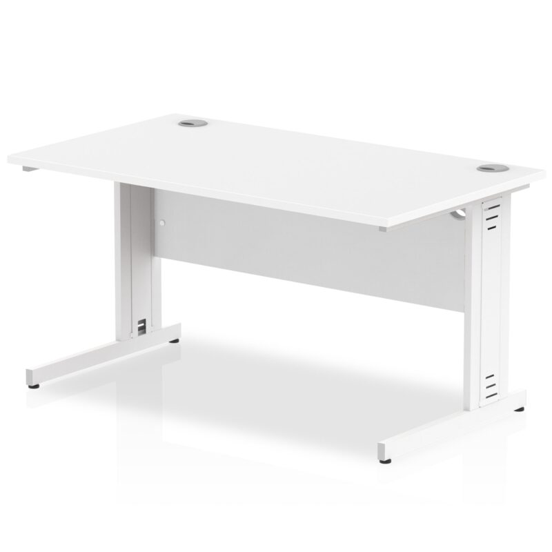 Impulse 1400mm Straight Desk Cable Managed Leg - Image 12