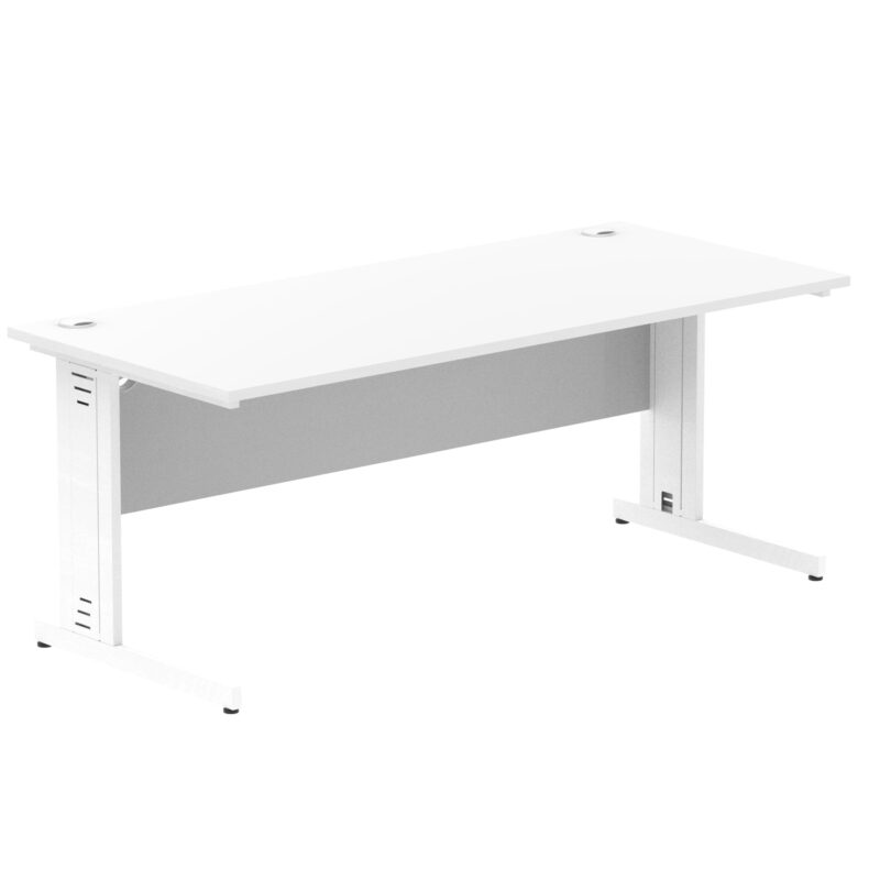 Impulse 1800mm Straight Desk Cable Managed Leg - Image 77