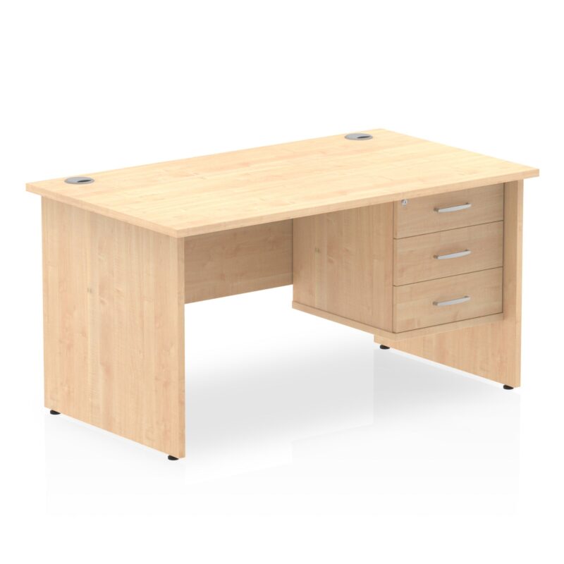 OE - Impulse 1400mm Panel End Straight Desk With Single Fixed Pedestal - Image 10