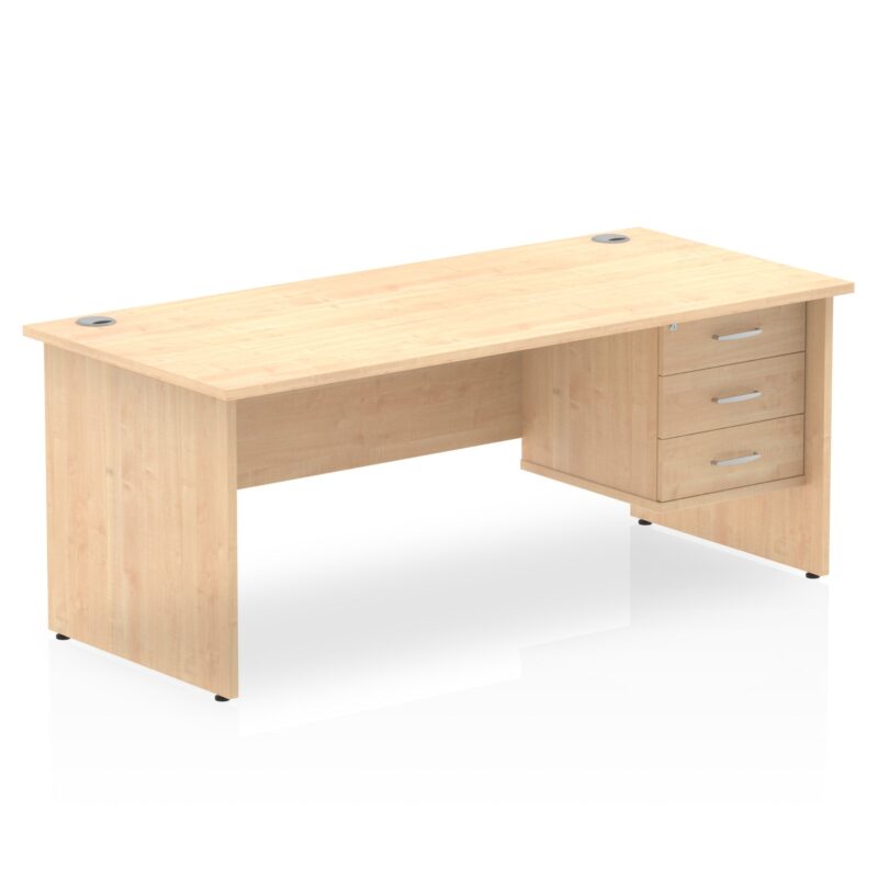 Impulse 1800mm Panel End Straigh Desk With Single Fixed Pedestal - Image 6