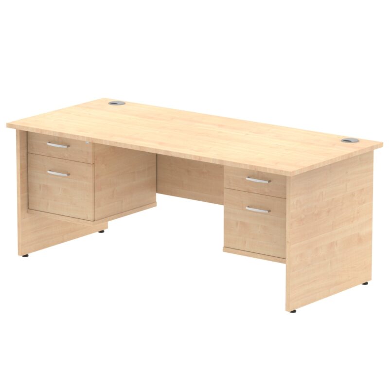Impulse 1800mm Panel End Straight Desk With Two Fixed Pedestal - Image 6